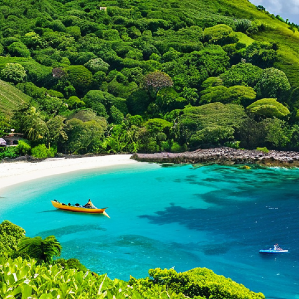 세인트빈센트 그레나딘의 경제 및 산업 구조 - Sustainable Tourism**

"A wide angle landscape photograph of a lush green hillside on Saint Vincent ...